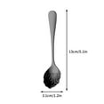 thumbnail image 7 of Shaped Stirring Spoons, Stainless Steel Fine Sugar Spoon, Vintage Dessert Coffee Spoon for Afternoon Tea, Cafes, Restaurants, Dessert Shops, Yoghurts, Black, by FAJHHA, 7 of 7