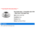 thumbnail image 2 of Rear Brake Rotor - Compatible with 1999 - 2004 Ford F-350 Super Duty 2000 2001 2002 2003, 2 of 2
