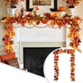 thumbnail image 4 of Naiovety Guirnaldas de hojas de arce artificiales, planta colgante de otoño, vides falsas portátiles impermeables para Navidad en interiores Decoración Tipo 2, 4 of 6