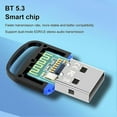 thumbnail image 3 of Adaptador USB inalámbrico Bluetooth 5.3, transmisor y receptor, compatible con Windows 8.1, Win10 y Win11 para teléfonos móviles, ordenadores y controladores de juegos., 3 of 5