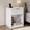 White 1 Drawer, variant on GarveeHome Fluted Nightstand with Charging Station, Bedside Table with Drawers and Open Storage Space, Wood