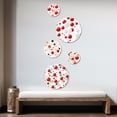 thumbnail image 2 of Designart "Points Rouges et Blancs Classiques" Ensemble d'Art Mural Moderne en Métal de 5 - Ensemble d'Art en Métal Rouge pour Chambre, 2 of 6