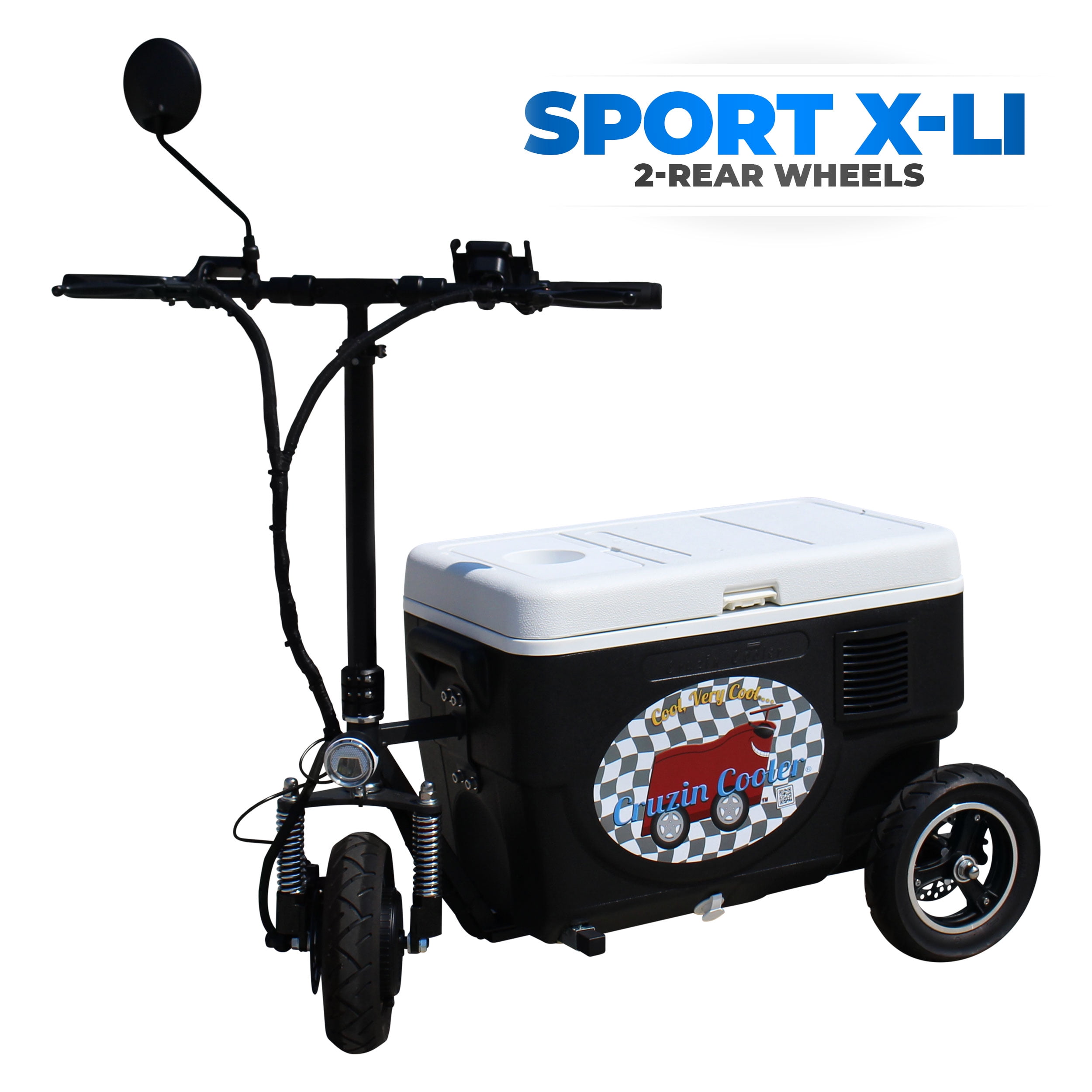 Cruzin Cooler CZHB Sport XLi Black Motorized Ice Chest Scooter