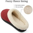 thumbnail image 4 of Wishcotton Women's Cozy Memory Foam Slippers Fuzzy Wool-Like Plush Fleece Lined House Shoes w/Indoor, Outdoor Nonslip Rubber Sole, 4 of 5