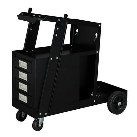 

Bornmio 4 Drawers Portable Wheels Steel Welding Cart Black