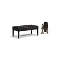 thumbnail image 4 of Simpli Home Lacey Faux Leather Tufted Ottoman Bench in Black, 4 of 8