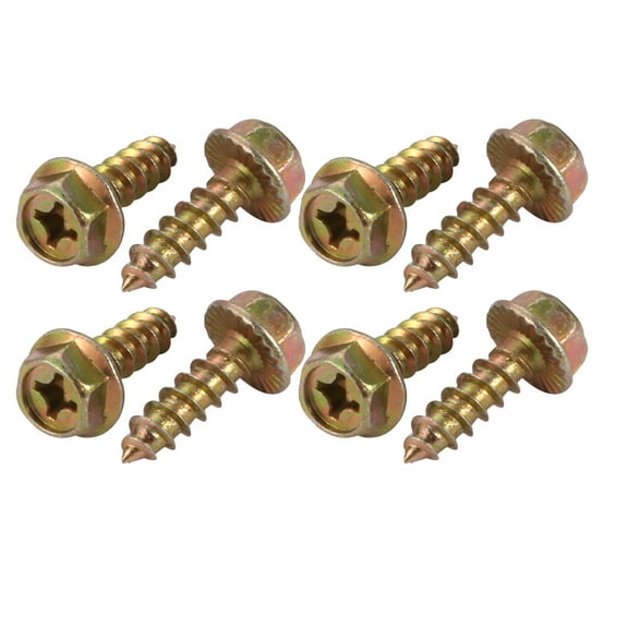 Unique Bargains 8Pcs M6x20mm Phillips Drive Serrated Flange Hex Head Self-Drilling Screws