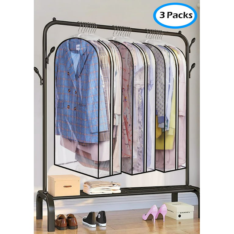 MISSLO 10 Gusseted All Clear Garment Bags, 40 Suit Bags for Closet  Storage Hanging Clothes, Shirts, Coats, Dresses, 3 Packs