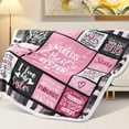 thumbnail image 2 of Mom Blanket Gift for Mom for Mothers Day from Daughter Mom Gift from Son - Best Mom Ever Pink Blanket for Sofa Bed-Birthday for Mother from Son Daughter 50''x60'', 2 of 5