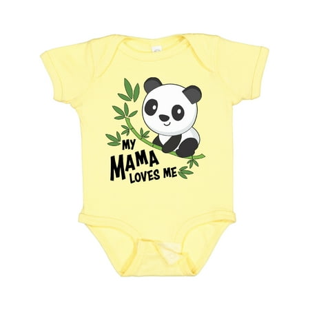 

Inktastic My Mama Loves Me- Cute Panda Gift Baby Boy or Baby Girl Bodysuit