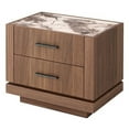 thumbnail image 4 of Benjara  23 in. Nova Qua Wood Nightstand with 2 Drawers, Walnut Brown, 4 of 5
