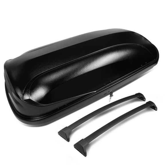 DNA Motoring PT-ZTL-8097-BK For 2014 to 2018 Acura MDX Pair Aluminum Roof Rail Corss Bar Top Waterproof Cargo Box Luggage Carrier w/Lock Keys 15 16 17 (Black)
