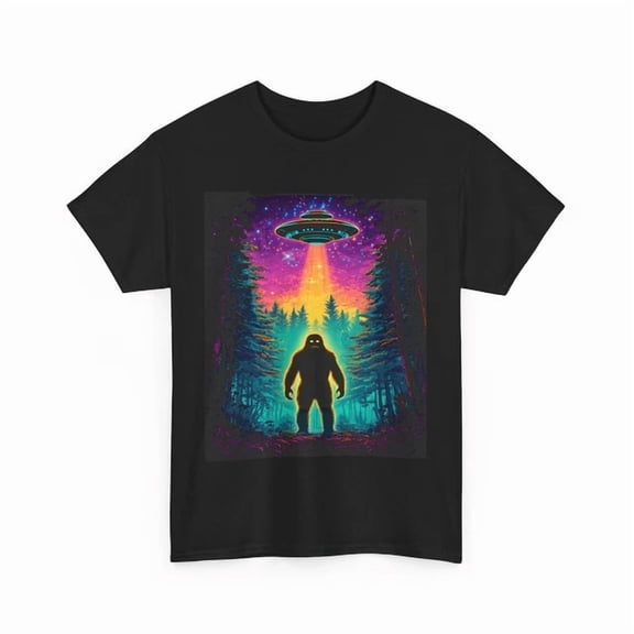 Bigfoot & Ufo Alien Shirt, Space Exploration T-Shirt S-5XL, Alien Ufo Graphic Tee