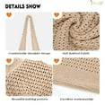 thumbnail image 6 of JASGOOD Crochet Mesh Beach Tote Bag Summer Vacation Aesthetic Shoulder Bag Handbags Boho Knit Bag for Women, 6 of 8