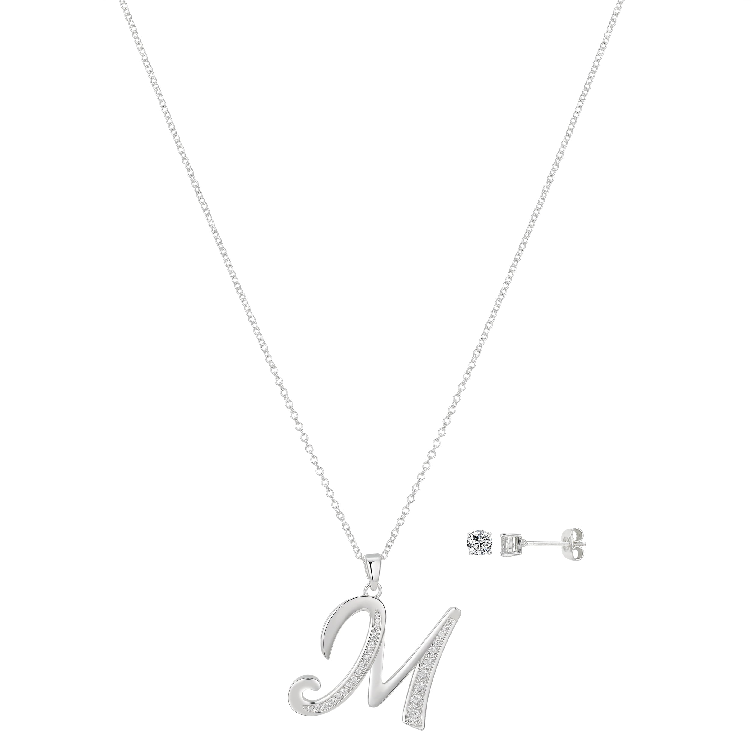 Believe By Brillianc Fsp Cz Initial M Set