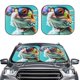 thumbnail image 2 of Balery Stylish Sunglasses Iguana Parasol para parabrisas de coche de 2 piezas | Parasol plegable para parabrisas delantero de coche para la mayoría de sedanes-Large, 2 of 6