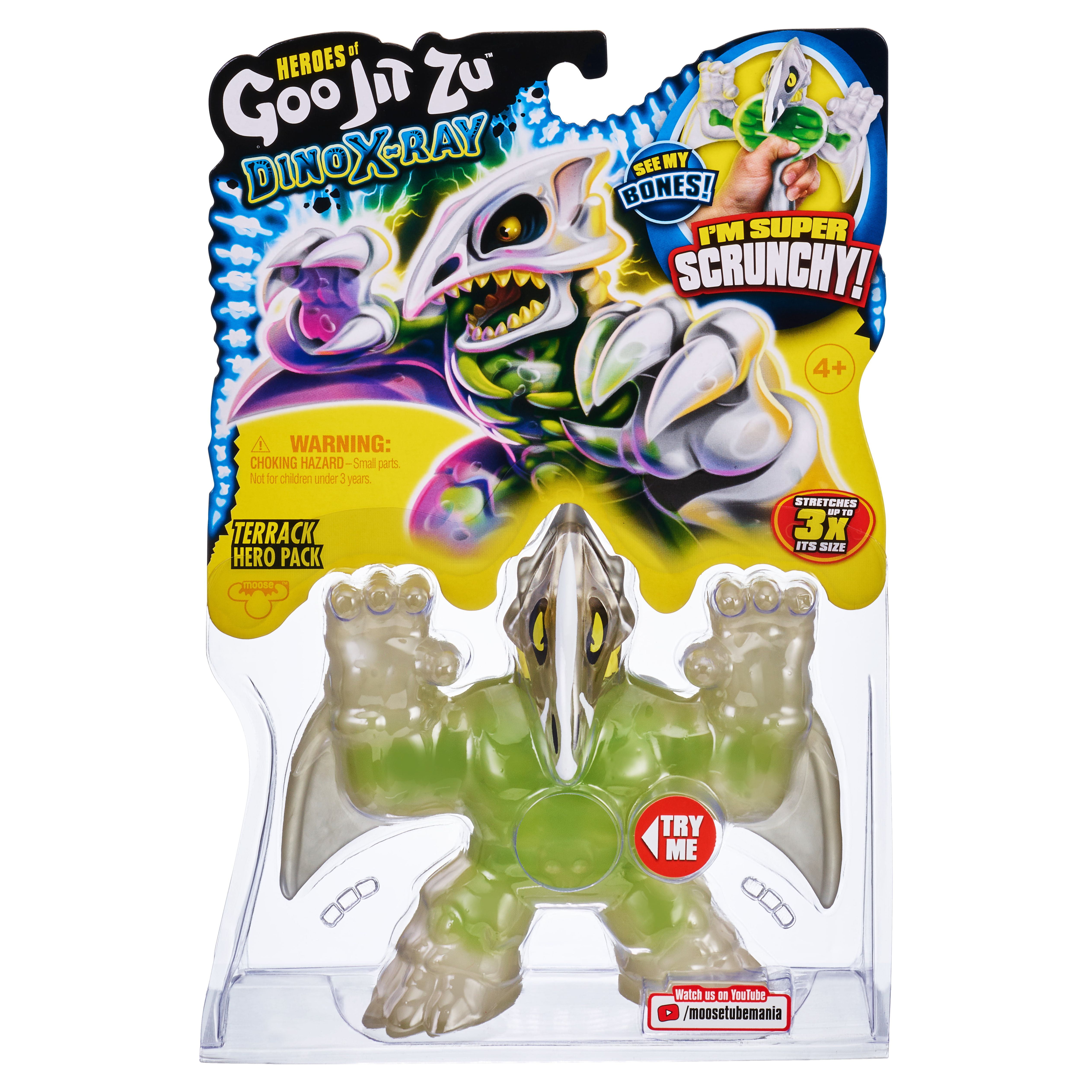 Free Shipping! Heroes of Goo Jit Zu Dino X-Ray Hero Pack - Terrack