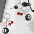 thumbnail image 3 of shiyou-8 Ball Keychain, Cherry Keychain with Stars, Funny Eight Ball Keychains with Keyring Holder for Bag, Handbags, Purse, Backpack, Pool Ball Keychain, Magic 8 Ball Key Chain for Women/Men, 3 of 4