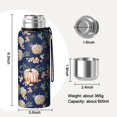 thumbnail image 7 of 20 Oz Fall Pumpkins Leaves Pattern Coffee Tumbler Double Wall Insulated Stainless Steel Water Bottle | Metal Reusable Thermoses Flask with Cup Cap | Leak & Sweat Proof with Anti-Dust Lid, 7 of 7