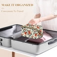 thumbnail image 3 of FORMRS Makeup Bag Travel Cosmetic Organizer for Women Fold Flat Zipper Pouch with Handle, Large Red Floral Pattern, 3 of 8