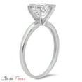 thumbnail image 3 of 1.5 ct Round Cut White Sapphire Solitaire 14K White Gold Womens Engagement Ring, 3 of 6