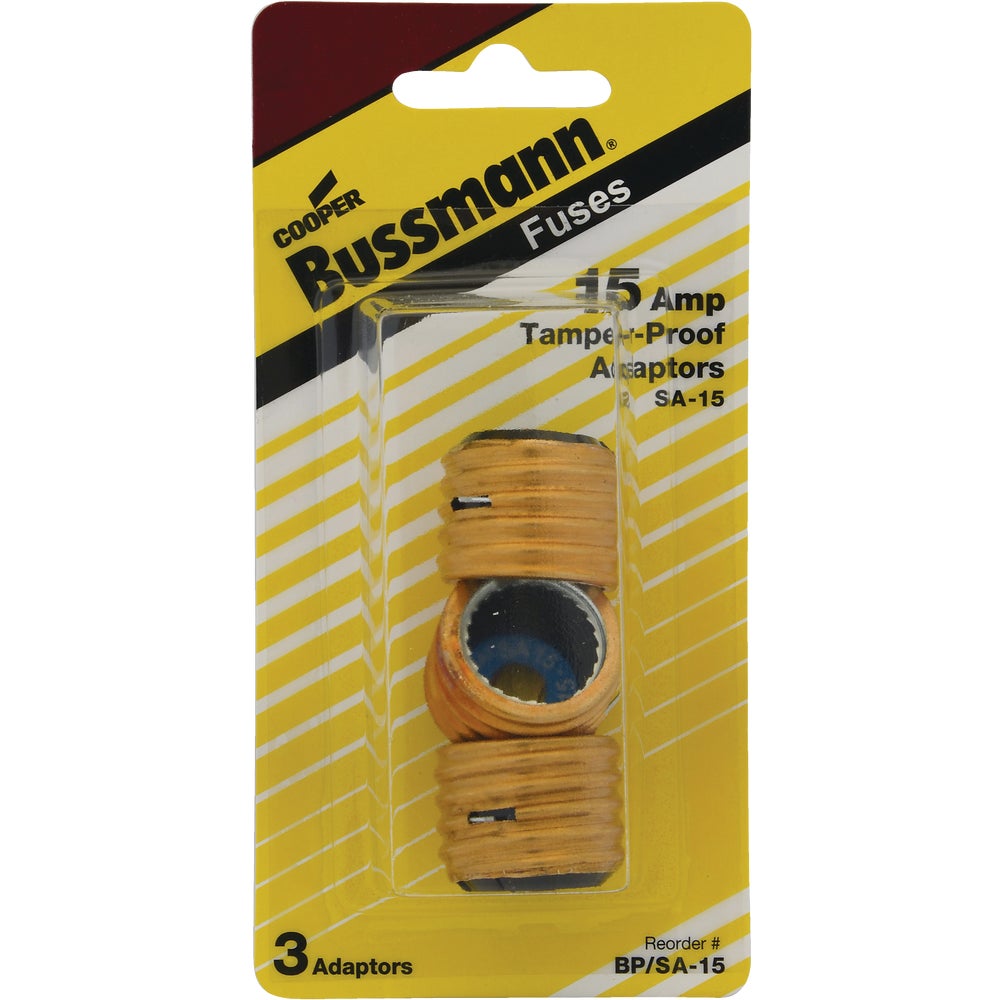 1PACK Bussmann Plug Rejection S8, S10, S15 Fuse Adapter (3Pack
