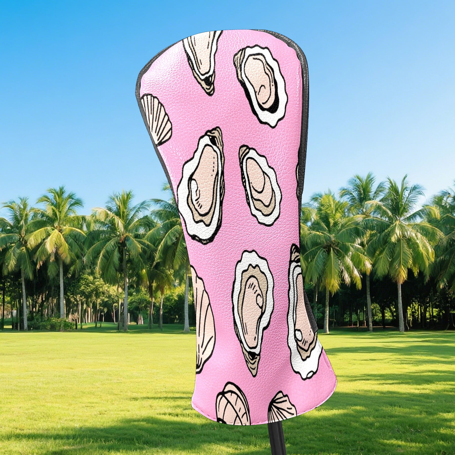 Golf Club Head Cover Waterproof Leather Golf Accessories HeadCovers Set Driver Headcover for Women Men Seafood Charm