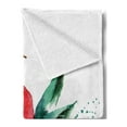 thumbnail image 2 of Fruit Soft Flannel Fleece Blanket, Pomegranate Hand Drawn Watercolor Style Paint Yummy Juicy Winter Taste Art, Cozy Plush for Indoor and Outdoor Use, 50" x 60", Magenta Forest Green, by Ambesonne, 2 of 5