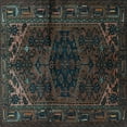 thumbnail image 1 of Ahgly Company Indoor Square Persian Light Blue Traditional Area Rugs, 5' Square, 1 of 4