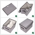 thumbnail image 3 of Bolsa de almacenamiento Bagnizer, tamaño grande, tela de lino de 22 cuartos de galón, paquete de 4 unidades, color gris, 3 of 7