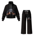 thumbnail image 5 of Yuyamidu Women's Tracksuits 2 Piece Outfits Matching Lounge Sets Loungewear Cute Dachshund Tops Bottoms Set Drawstring Sweatshirt Wide Leg Sweatpants Sweatsuit for Yoga Running Skiing Dancing, 5 of 7