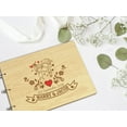 thumbnail image 6 of Darling Souvenir Personalized Engraved Laser Cut Wedding Guest Book Wooden Cover Sign-in Book Registry Guestbook Scrapbook-1T, 6 of 7