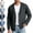 Black, variant on Denim Jackets for Men Button V Neck Fall Spring Long Sleeve Casual Jean Jackets Solid Color Fashion Comfy Coats Outwear