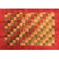 thumbnail image 1 of Ahgly Company Indoor Rectangle Checkered Orange Modern Area Rugs, 6' x 9', 1 of 1