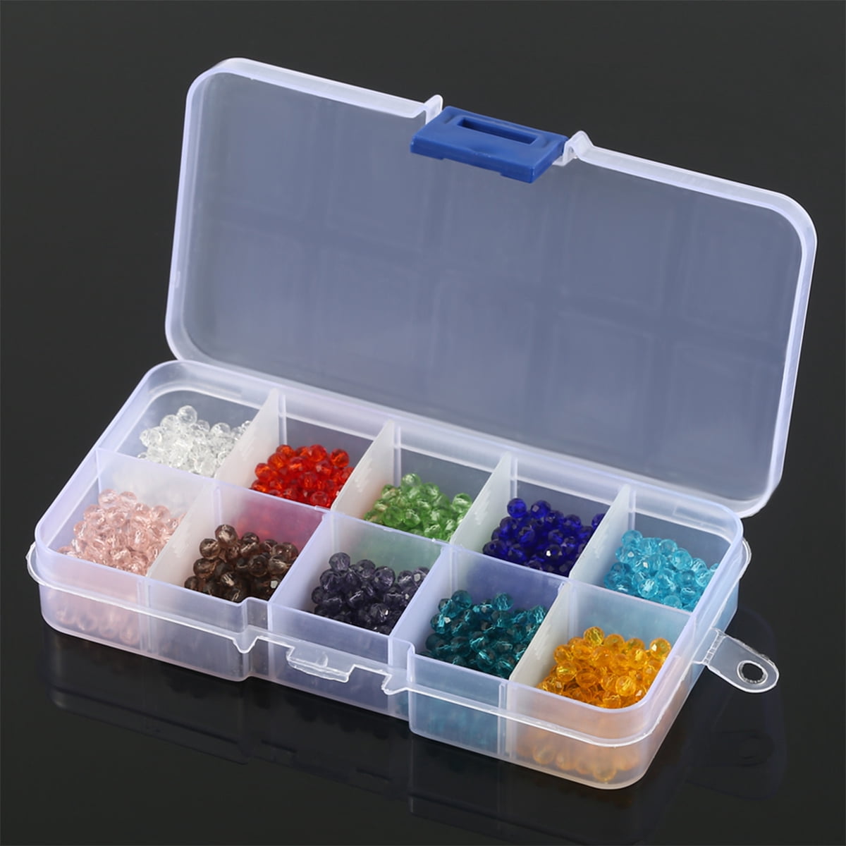 FUYGRCJ, Crystal Glass Beads, 4mm, 10 Colors Assorted Pack of 1000