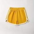 thumbnail image 2 of Angala Kids Shorts Solid Elastic Waist Dolphin Shorts Summer Soft Stretchable Breathable Athletic Casual Child Shorts Size 13-14 Years Yellow, 2 of 4
