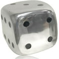 4104 Dados ative Dice, Silver with Black Dots, Vegas , Man Cave, Bar