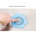 thumbnail image 2 of 3pcs blue Hair Stopper Shower Drain Covers,The hair catcher shower drain can easily trap all hair (13cm), 2 of 4