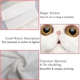 thumbnail image 4 of Hanging Towels 2 Pcs, Dish Towels Funny Portrait of Cat Absorbent Hand Towels with Hanging Loop Washcloth for Bathroom Kitchen, 4 of 6