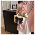thumbnail image 4 of Xiao Hua Bolso de hombro tejido para mujer, bolso de mano y neceser, elegante bolso de playa de verano, 28 x 11 x 15 cm (multicolor)., 4 of 5