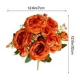 thumbnail image 3 of ZhyrZng 5 Heads Artificial Rose Bouquet - Realistic Silk Fake Flower Bush for Wedding Home Office Decoration & Valentine's Day Floral Arrangement featuring Long Stalk, 3 of 7