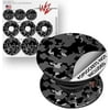 Decal Style Vinyl Skin Wrap 3 Pack for PopSockets WraptorCamo Old School Camouflage Camo Black (POPSOCKET NOT INCLUDED) by WraptorSkinz