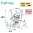 thumbnail image 5 of Ingenuity 2-in-1 Portable Baby Swing & Infant Seat with Vibrations, Ages 0-9 Months, Unisex, Raylan, 5 of 17