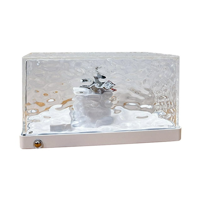 Luces giratorias onduladas de agua, luz nocturna de techo, lámpara de luz nocturna de cristal con Control táctil USB para bares de , 3 colores