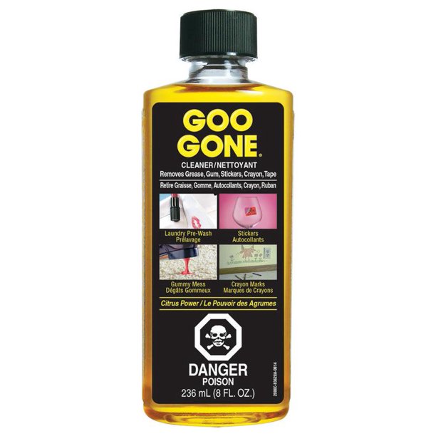 Goo Gone 2088C Stain Remover, 8 oz, Bottle, Clear Yellow, Liquid