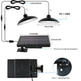 thumbnail image 2 of Lámpara solar para exteriores, luz solar LED de 4 modos con sensor de movimiento, control remoto, panel solar ajustable de 360°, 3 niveles de brillo, lámpara solar impermeable IP65, 2 of 5