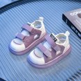 thumbnail image 2 of LTTVQM Wide Toe Box Shoes Toddler Mesh Breathable Comfort Platform Barefoot Shoe with Double Snap Non-Slip Indoor Outdoor Walking Sandals Light Purple 6.5 Toddlerr, 2 of 4