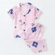 thumbnail image 2 of Odeerbi 6M-8Y Niños Niñas Pijama de Satén de Verano Con Solapa Entallada Camisa de Manga Corta Pantalones Conjunto de Dos Piezas Pijama, 2 of 9