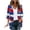 Blue#1, variant on 250th Anniversary USA Flag Cardigan for Women Loose Fit 4th of July Kimono Lightweight Chiffon Open Front Blouse Top