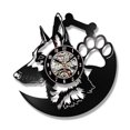 thumbnail image 1 of Reloj de pared Irfora Reloj de pared de 12 'Reloj retro montado en la pared Perro Pastor Diseño animal Reloj LP Amante del arte Regalo Decoraciones colgantes para el hogar Cafe Restaurante Irfora Reloj de pared, 1 of 2